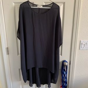 meraki sheer grey top